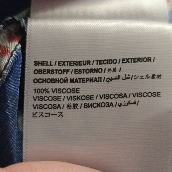 FARM Rio Square Neck Bandana Blue and Green Tropical Midi Dress Size S - Picture 10 of 10